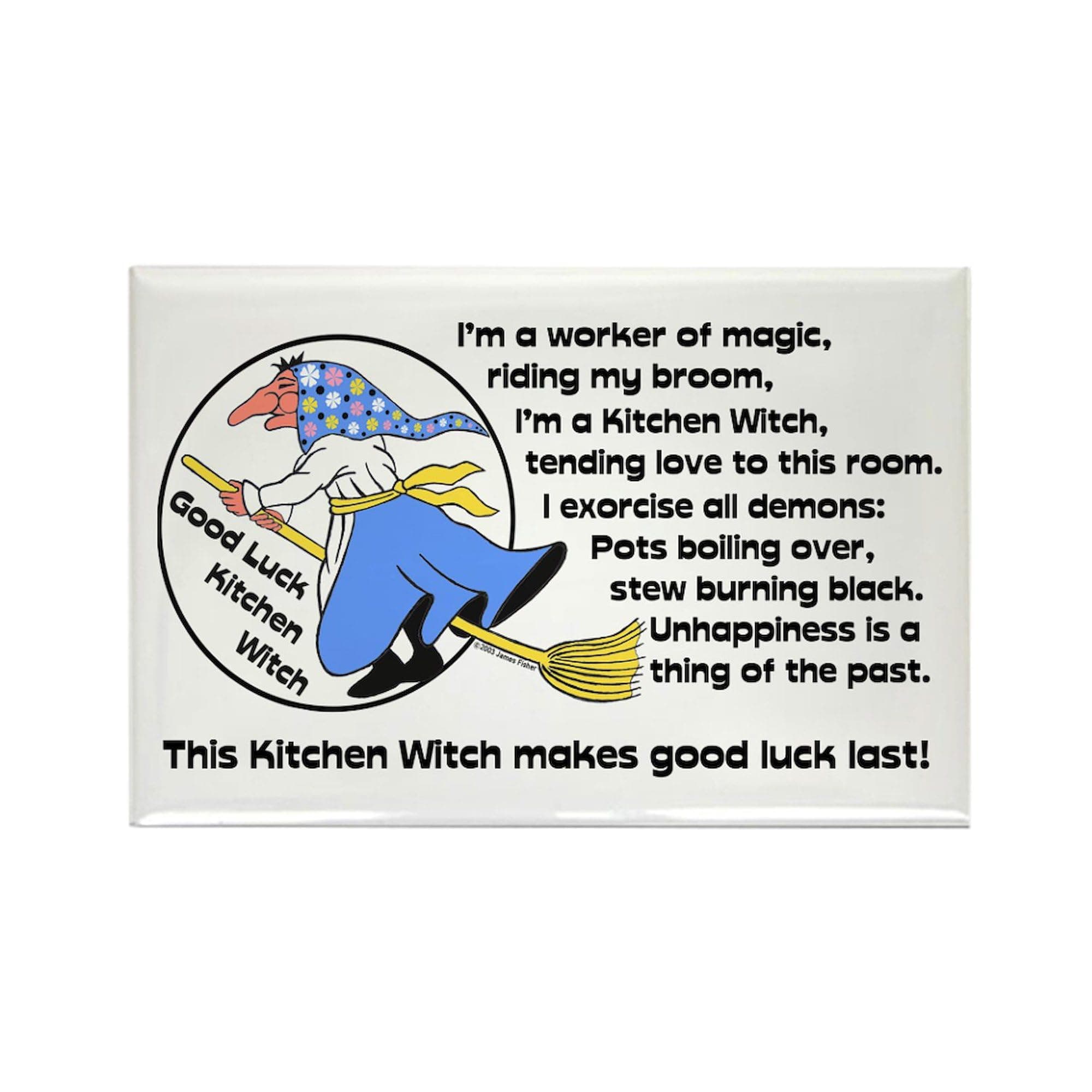 CafePress Norwegian Good Luck Kitchen Witch Magnet Rectangle Magnet, 2"x3" Refrigerator Magnet