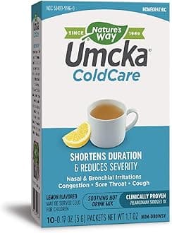 Umcka ColdCare Soothing Hot Drink Lemon - 10 Packets by Nature's Way