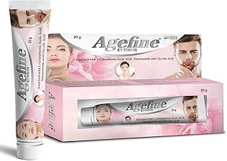 Healing Pharma - Agefine® L- glutathione/Glycolic Acid & kojic Acid Cream for Face/Skin Whitening/Pigmentation/Darks Spot/Dark Circle & Acne Spots | Anti Aging Cream for Women & Men Daily Use - 20g