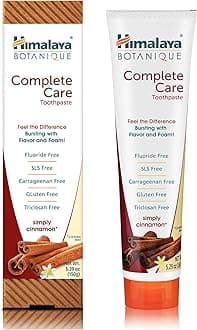 Himalaya Complete Care Toothpaste - Simply Cinnamon 5.29 oz/150 gm Natural, Fluoride-Free & SLS Free