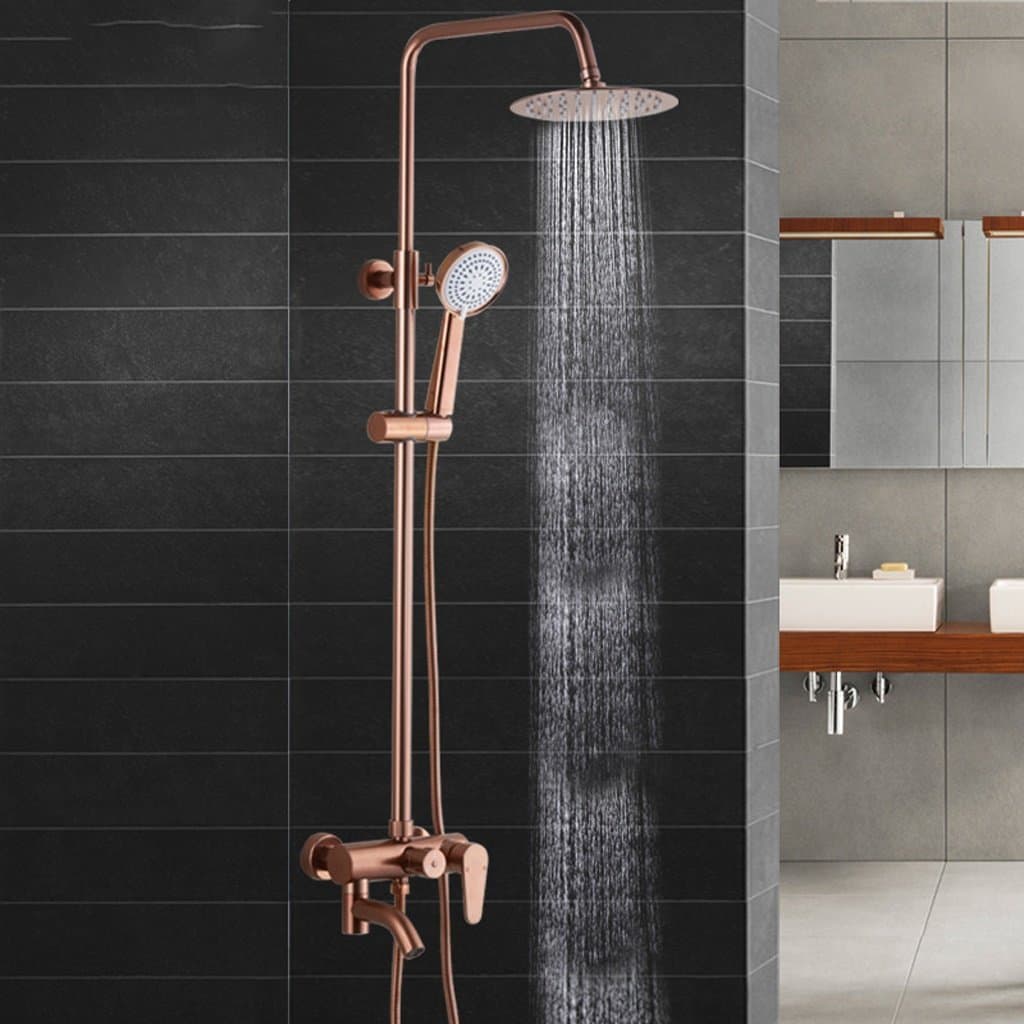 The Harvest Season- Aluminum Shower Set Pressurized Multi-Function Wall-Mounted Shower Set (Rose Gold)