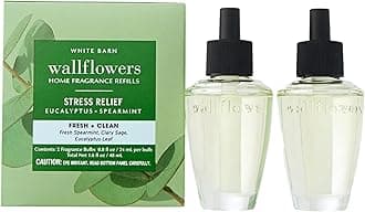 Wallflowers Refills, Eucalyptus Spearmint Scent, Plug-In Air Freshener Refills for Bedrooms, Bathrooms & Living Spaces, 2 Pack
