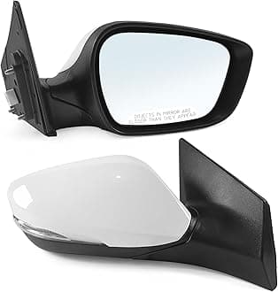 Right Passenger Side Mirror Fits 2011 2012 2013 Hyundai Elantra with Power Glass Heated Turn Signal and Manual Folding Match to White (6Pins)