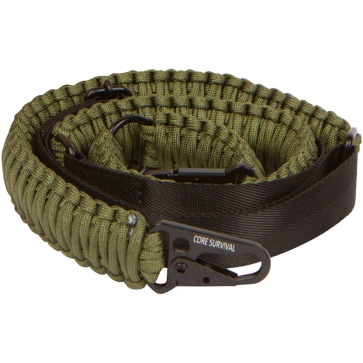 Core Survival Paracord Gun Sling Traditional 2 Point Adjustable Strap for Outdoor Sports (Army, 1.5")