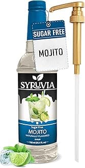 Sugar Free Mojito Syrup, Flavored Syrup for Cocktails, Drinks, Lemonades, Iced Teas, and Desserts – 25.4 fl oz, With Pump