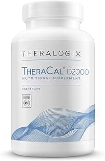 TheraCal D2000 - Bone Health Support Supplement with Calcium, Magnesium, Vitamin D3, Vitamin K2 & Boron* - 90-Day Supply - NSF Certified - 360 Tablets