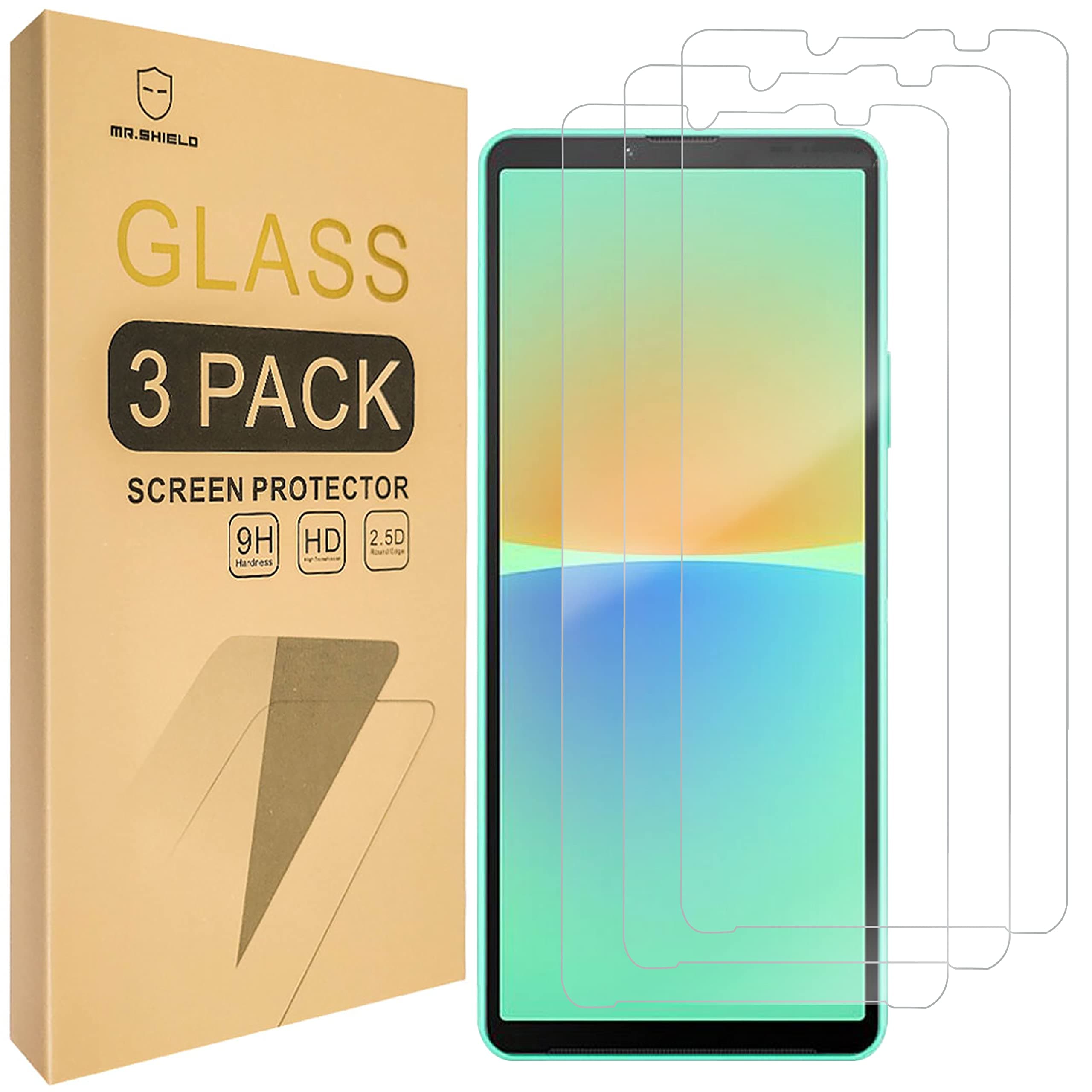 Screen Protector For Sony Xperia 10 V [Tempered Glass] [9H Hardness] [3-Pack] Screen Protector