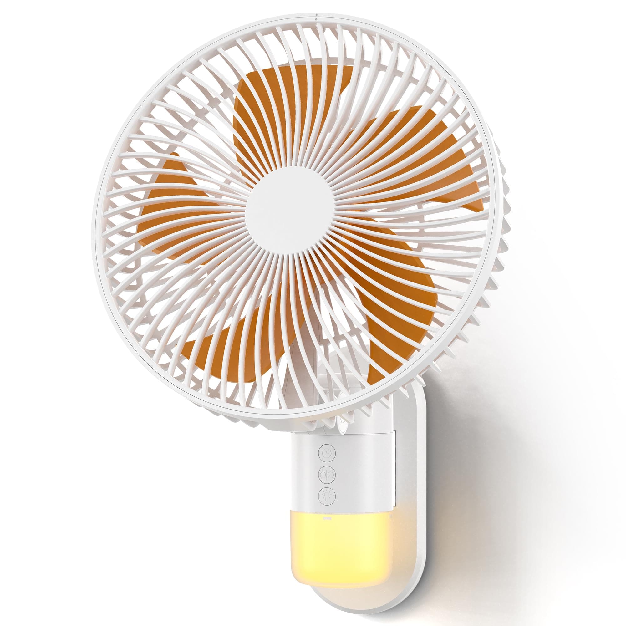 Airbition 8'' Small Wall Mount Fan with Remote Control, 90°Oscillating, 4 Speeds, Timer, Included 120° Adjustable Tilt, High Velocity, 70Inch Cord, for RV Bedroom Home Office Garage