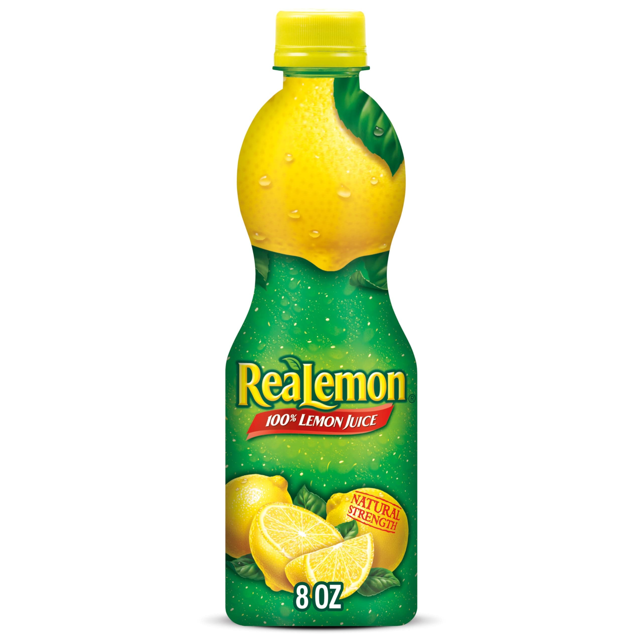 100% Lemon Juice, 8 Fluid Ounce Bottle.
