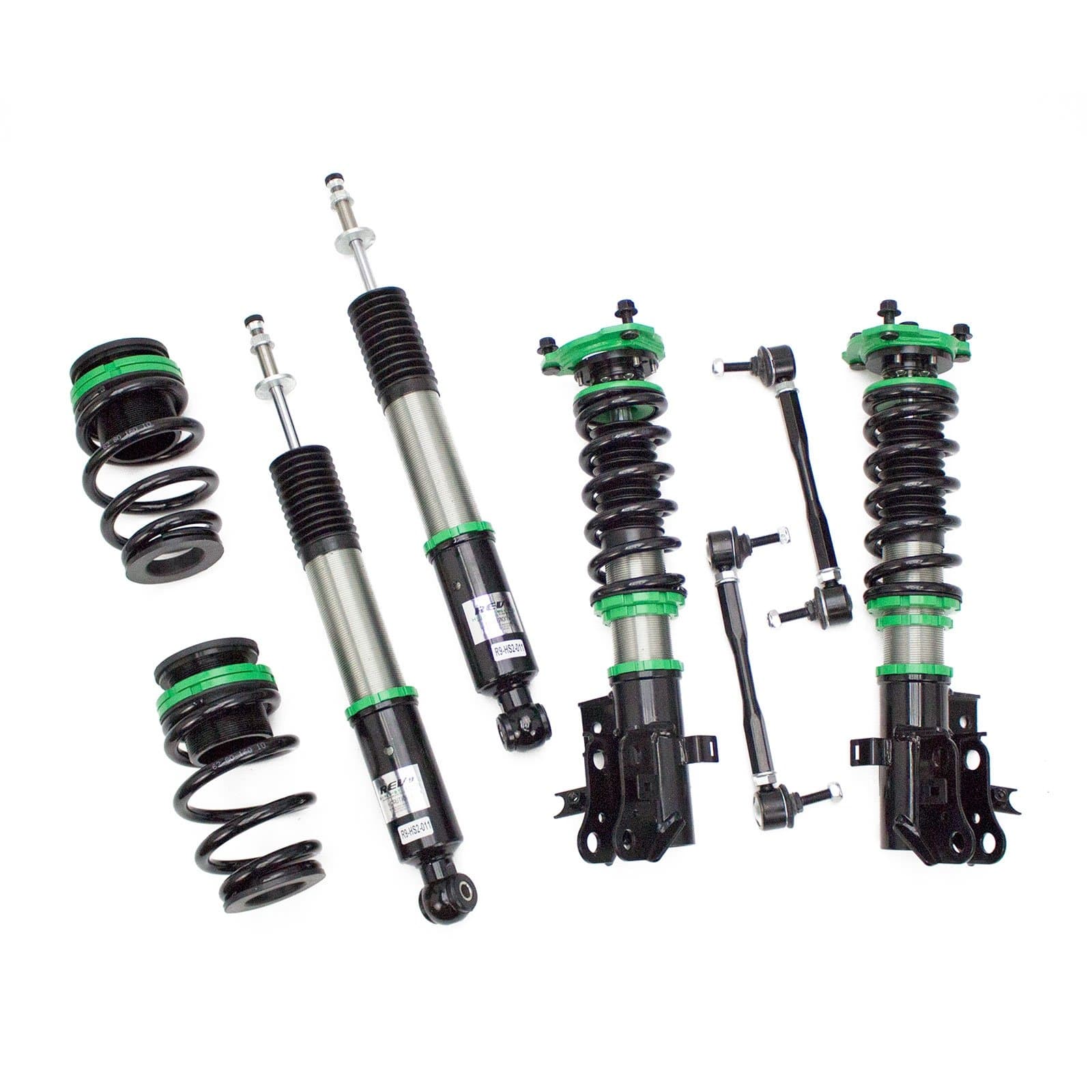Rev9 R9-HS2-011_2 Hyper-Street II Coilover Suspension Lowering Kit, Mono-Tube Shock w/ 32 Click Rebound Setting, Full Length Adjustable, compatible with Honda Civic Si (FG/FB) 2012-13
