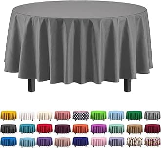 Ruffle Table Skirt White 6 Pack 14 Ft Long Table Skirts for Rectangle Tables 6ft Plus or Round Tables Skirts with Adhesive Strip for Gender Reveal Decor & Happy Birthday Parties by Exquisite