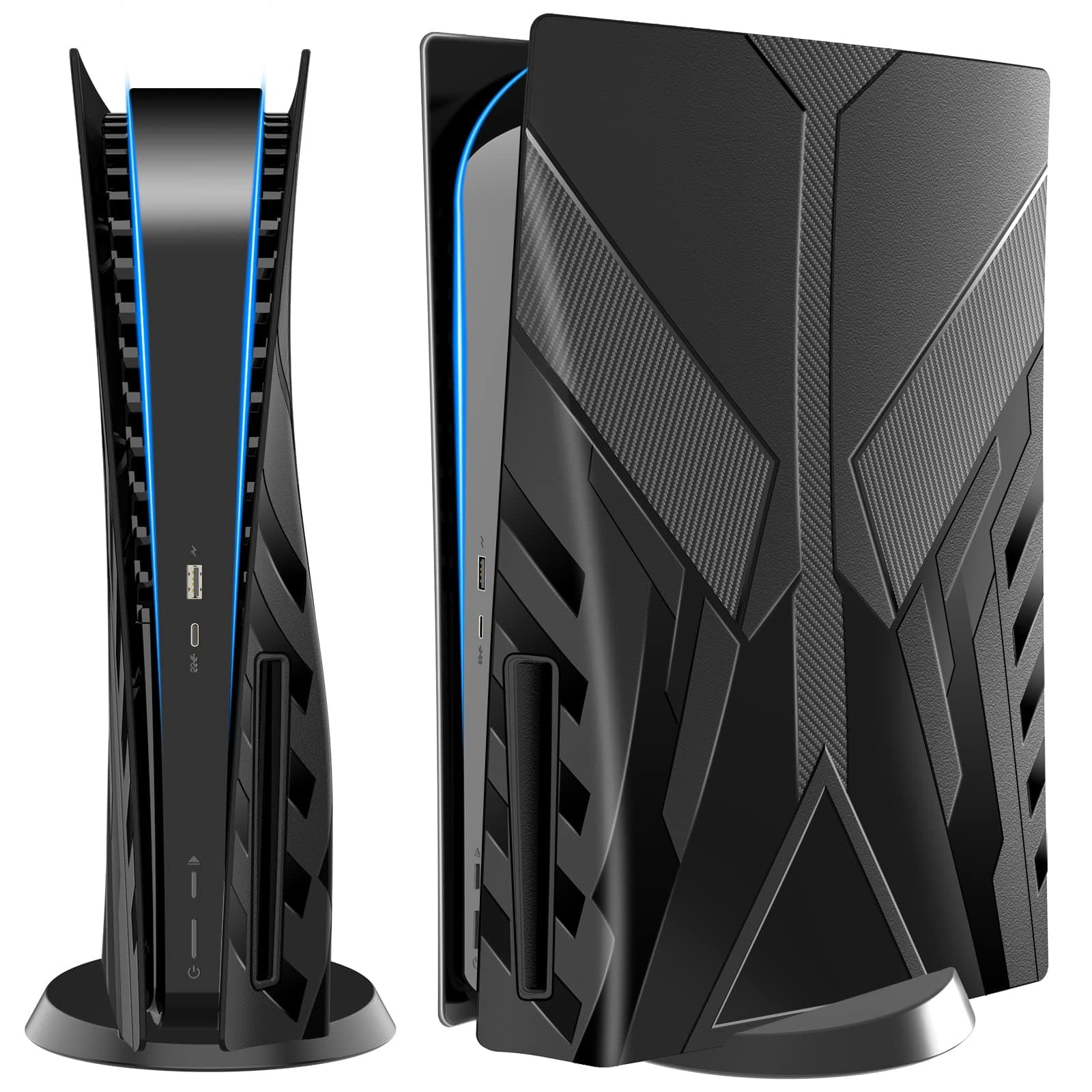 HEYSTOP PS5 Console Case, Accessorie PS5 Replacement Faceplate for PS5/Playstation 5 Protection, Anti-Scratch Protective Cover Replacement for PS5 – Black