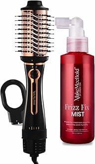 Urban Yog MakeMeeBold 3-in-1 Hot Air Brush & Frizz Fix Mist Combo | 1.5" Barrel Hair Dryer, Straightener & Volumizer | Anti-Frizz Hair Spray for Smooth, Frizz-Free Hair