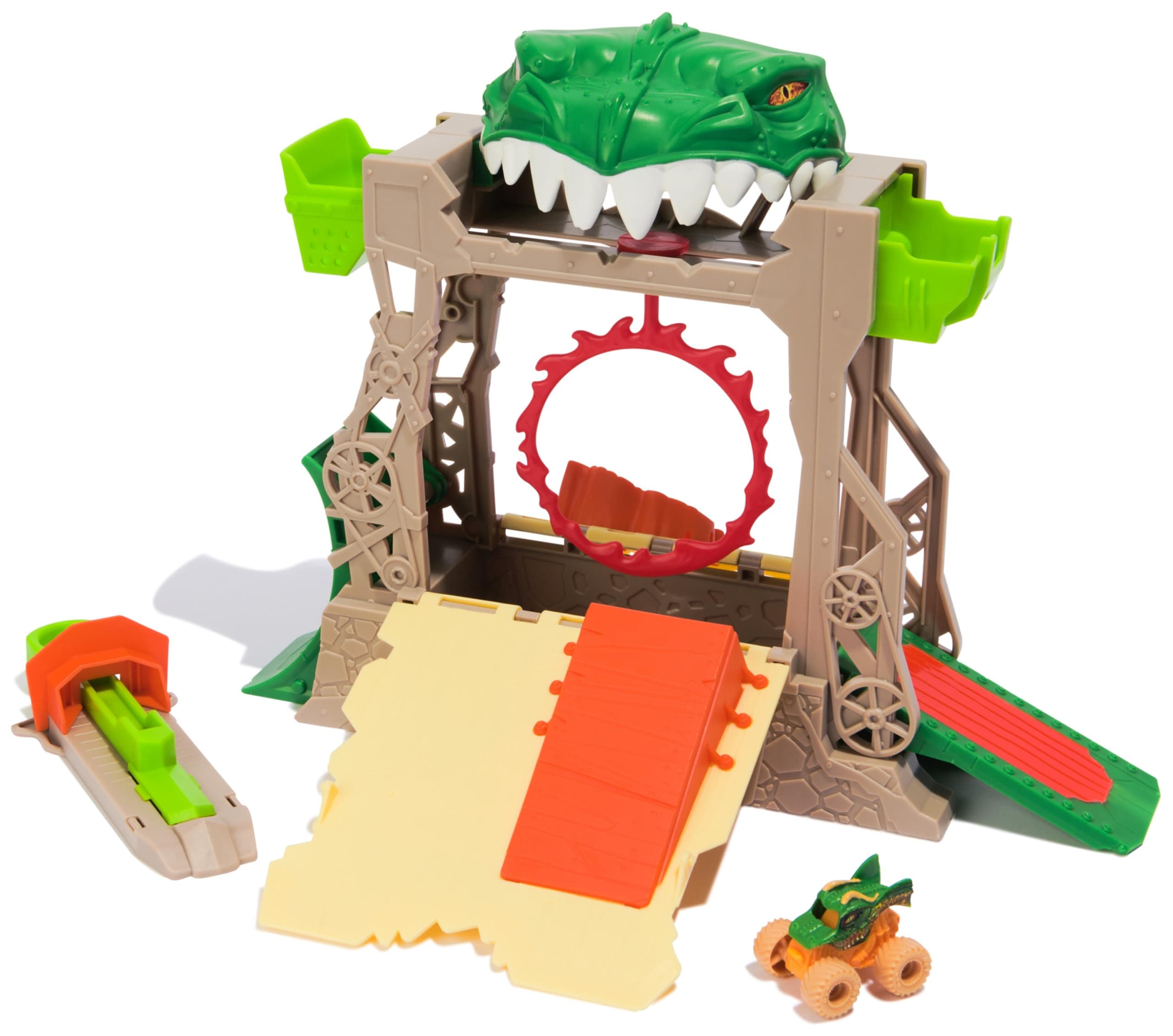 Dragon Dungeon of Doom Playset, Mini Jams, Exclusive Die-Cast Dragon Monster Truck 1:87 Scale, Kids Toys for Boys Ages 3 and Up