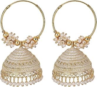 Latest Stylish Traditional Hoop Jhumki Earrings for Women & Girls