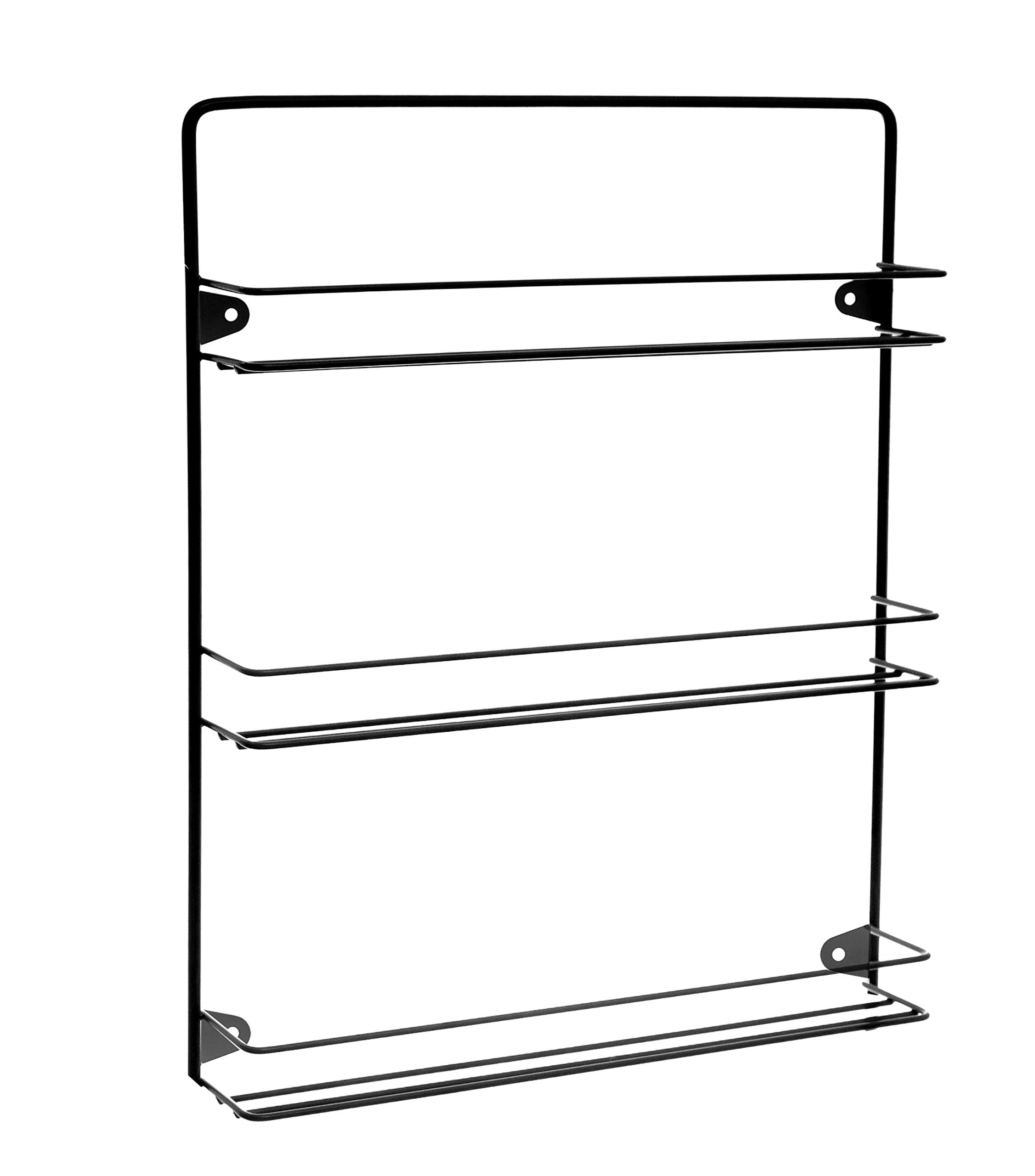 Customize Your British Spice Rack With Colour And Size To Suit Your Kitchen (3 Tier, Black)