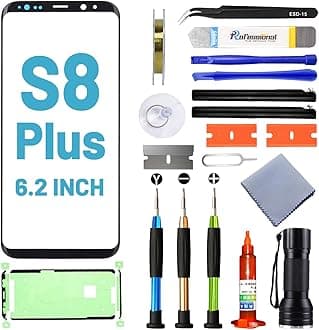 Screen Replacement for Samsung Galaxy S8 Plus,Replacement Screen for Galaxy S8 Plus Series 6.2 inch,Screen Repair Kit with Waterproof Adhesive(NO OLED & Touch Digitizer)