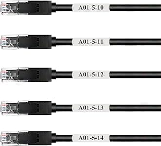 Mr-Label Self-Laminating Wrap Around Cable Labels – Letter Sheet Laser Printer Only – for Wire Marking Identification (25 Sheets (800 Labels), White)