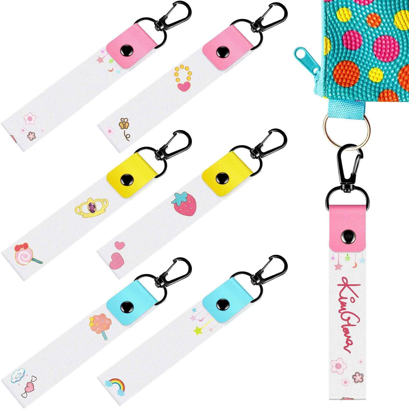 SYOSI Personalized Name Tag Hook, 6 Pieces Kids ID Tag Backpack Name Tag Daycare Tag Backpack Name Tag Water Bottle Tag Backpack Tag