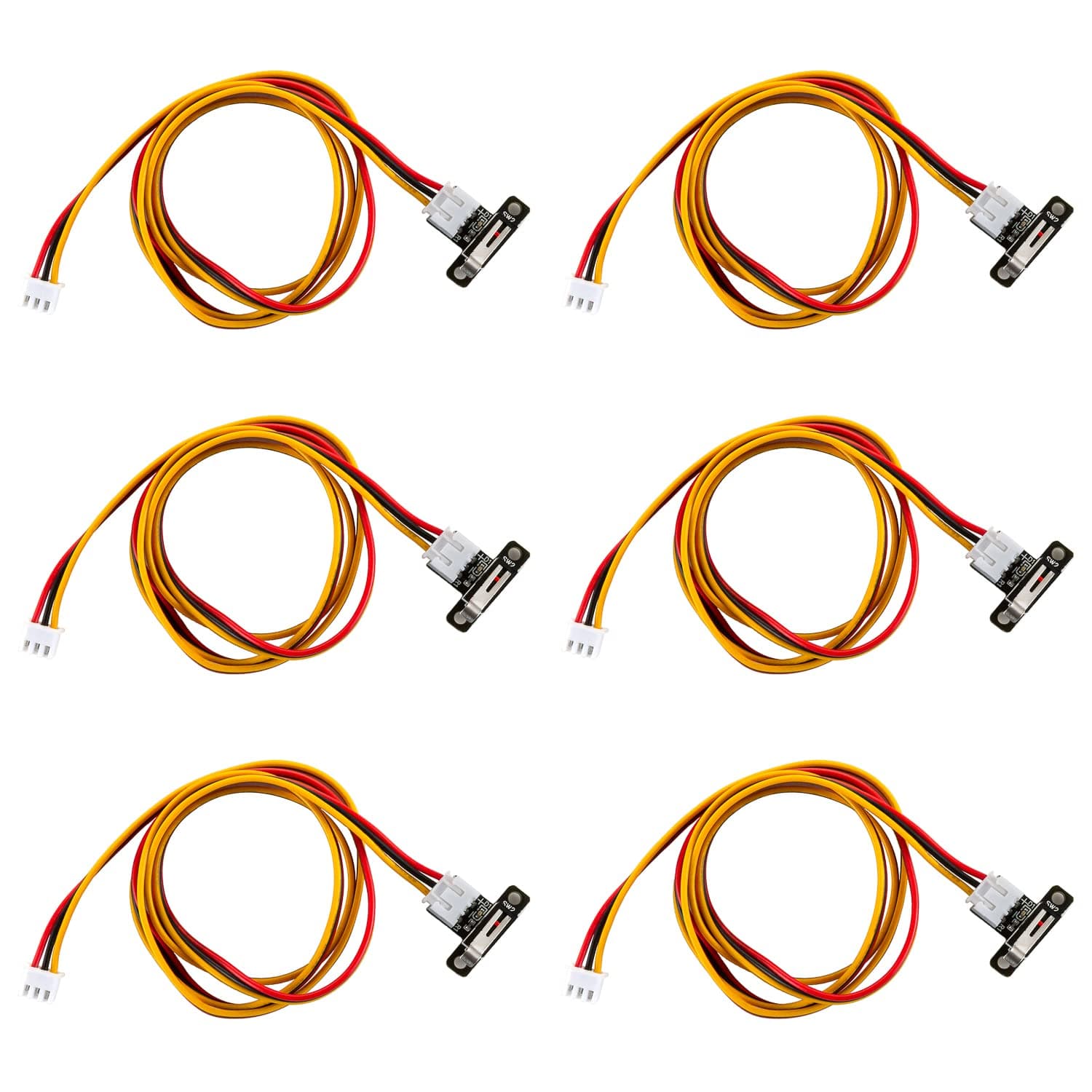6PCS Micro Limit Switches with 1M 3 Pin Cable for 3018-PRO CNC Router Machine