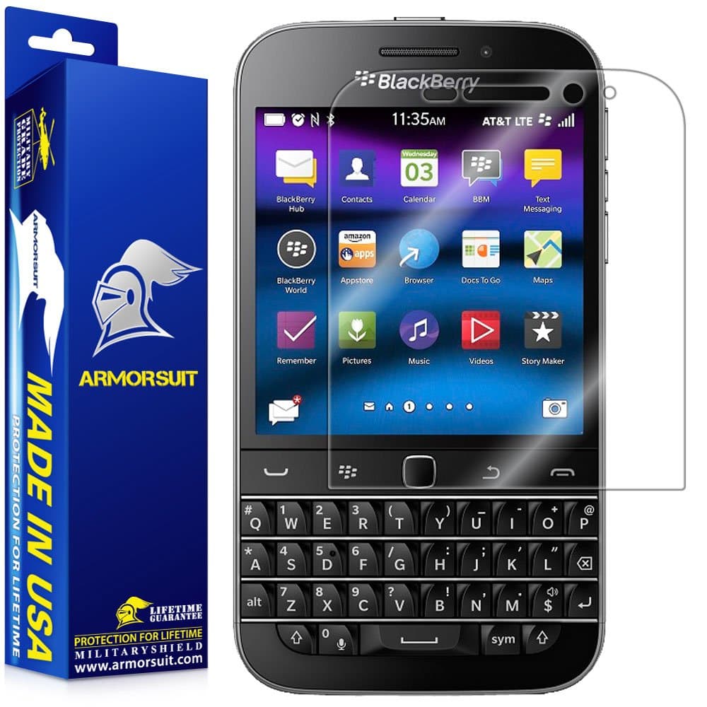 ArmorSuit MilitaryShield Screen Protector for BlackBerry Classic - [Max Coverage] Anti-Bubble HD Clear Film
