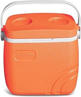 Milton Super Chill 14 Insulated Ice Pail, 1 Piece, 12.65 Litres, Orange | BPA Free | Easy to Carry | Food Grade | Ideal for Outdoor | Picnic | Travel | Events | Office