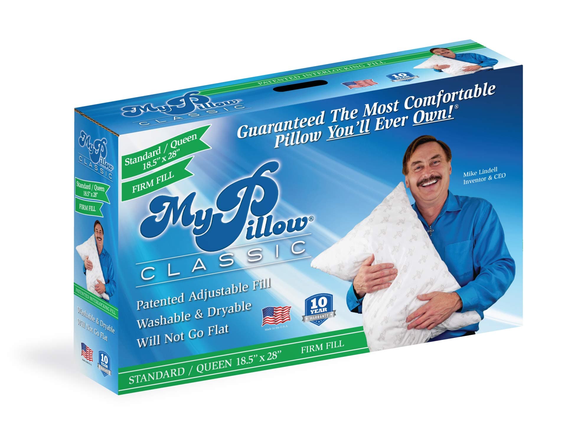 Bedding Bed Pillows for Sleeping Queen Size, Perfect for Back, Stomach or Side Sleepers - My Pillow Classic Pillow [Queen, Firm]