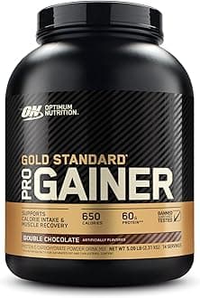 Optimum Nutrition GS Pro Gainer Weight Gainer Protein Powder, Double Chocolate, 5.09 Pounds (Packaging May Vary)