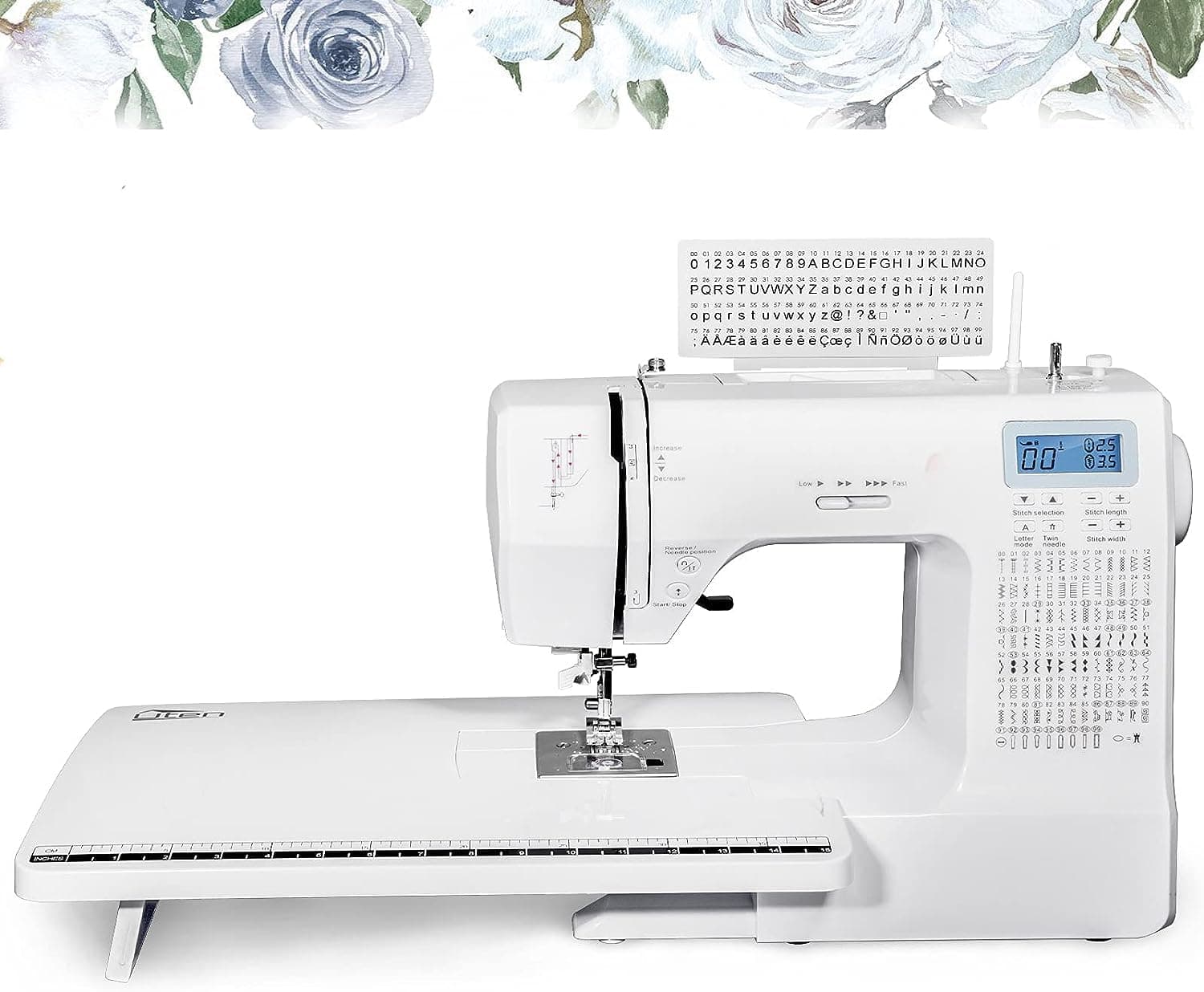 Sewing Machines Household Portable Electric Sew Multi-Function Metal Frame 200 Stitches with Large Extender Table Model 2685A Plus