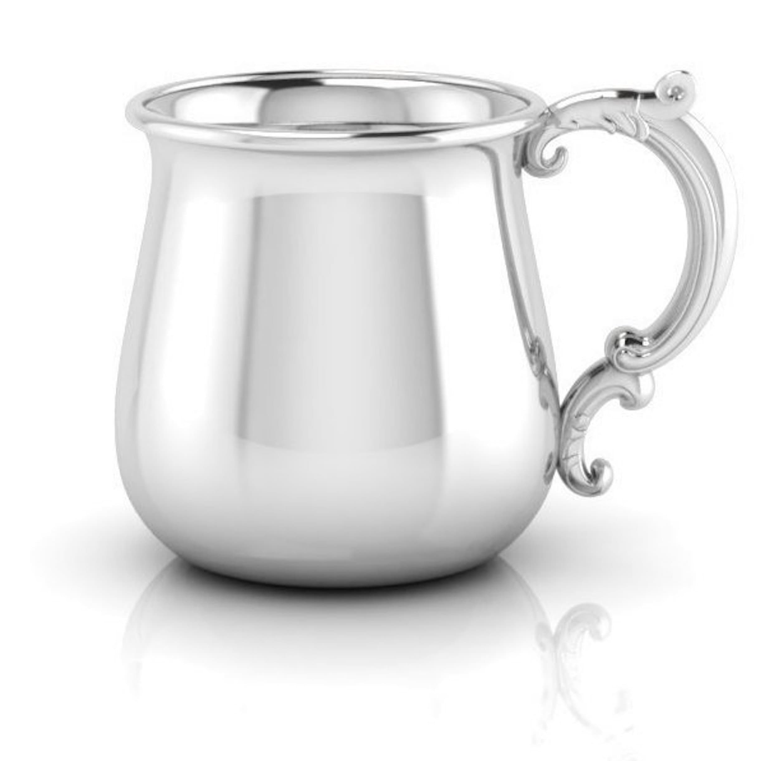 Sterling Silver Traditional Bulge Victorian Cup - Elegant Engravable Personalized Cup Keepsake Gift - Made with Solid 925 Sterling Silver Material - Packaged in a premium gift box