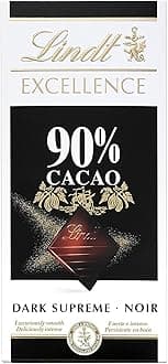 Lindt Excellence Intense Dark 90% Cocoa Chocolate Bar, 100g