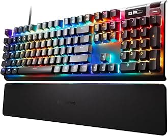 SteelSeries Apex Pro HyperMagnetic Gaming Keyboard — Adjustable Actuation — OLED Screen — RGB – USB Passthrough​