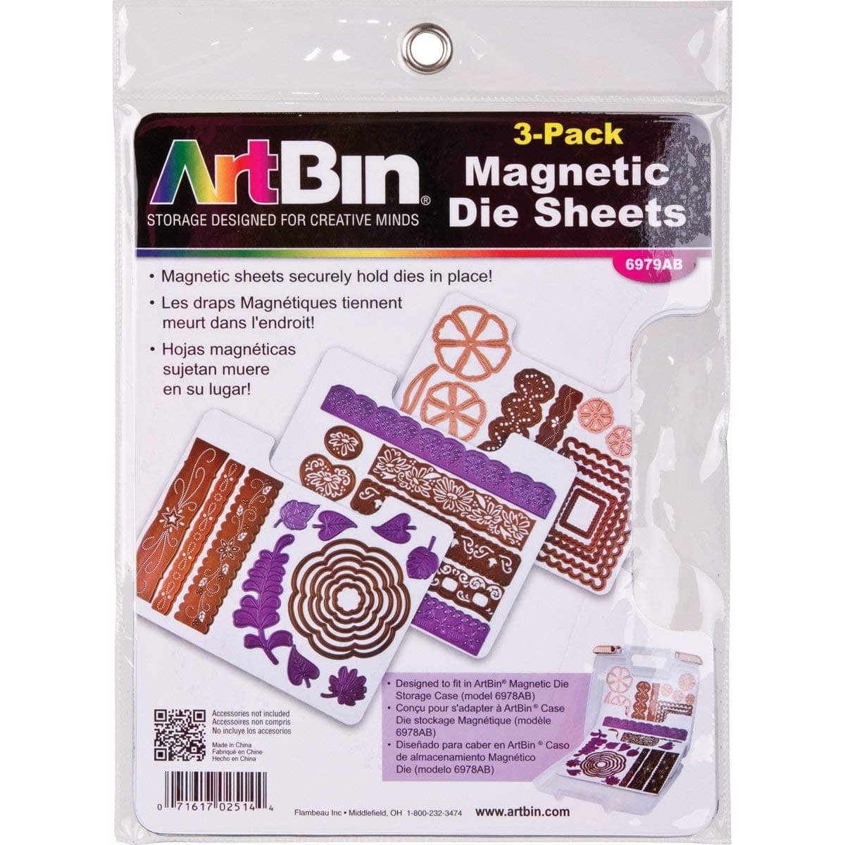 6979AB Magnetic Die Sheets, Pack of 3