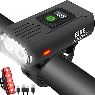 Bike Light, High Lumens Super Bright Bicycle Lite, 6+4 Modes USB Rechargeable Bike Headlight & Taillight Set, Waterproof Safety Bike Front & Rearlight for Road, Mountain, Night Riding