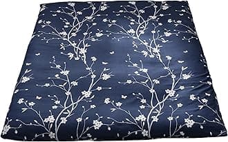 MAXYOYO Mattress Cover for Traditional Japanese Futon Mattress, Futon Floor Mats Cover with Zipper, Super Soft and Machine Washable, Navy Floral, Queen