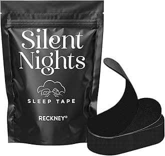 Mouth Tape Hypoallergenic Breathable Sleep Tape for Men & Women Anti-Snoring, Pain-Free Removal Tape, Soft Grade Fabric & Latex Free(30 Strips Black)