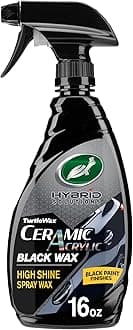 Hybrid Solutions Ceramic Acrylic Black Car Wax Spray, Restores Apperance of Black Car Paint, Ceramic Coating Protection, Extreme Water Beading, High Gloss Shine, 473ml