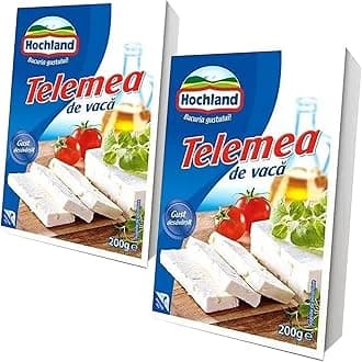 Hochland Telemea De Vaca 200g | Cow Milk Cheese | with Creamy Texture and Tangy Aftertaste | German Cheese (Telemea Vaca 200g, 2 Pack)