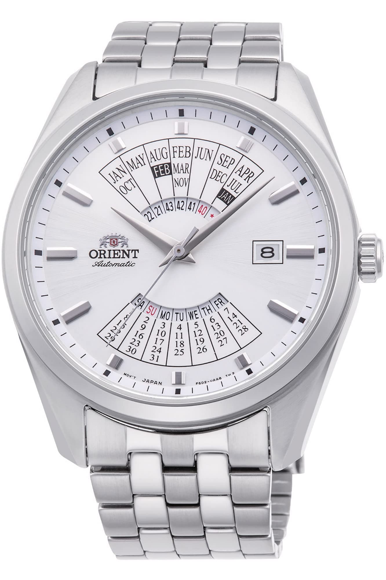 RA-BA0004S10B Multi-Year Calendar Analog Automatic Watch for Men, 43 mm Case Size, Silver