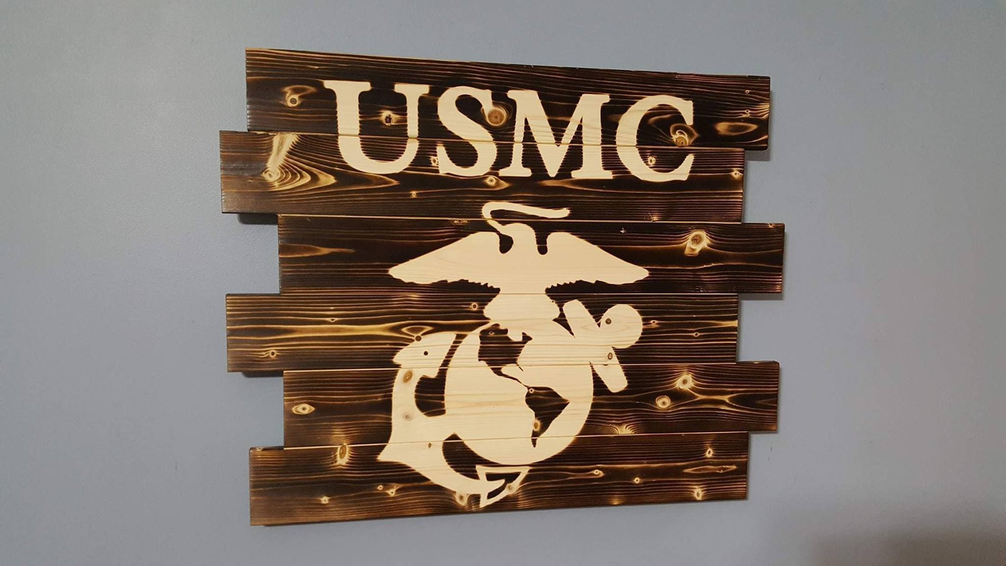 United States Marine Corps Rustic Wall Art