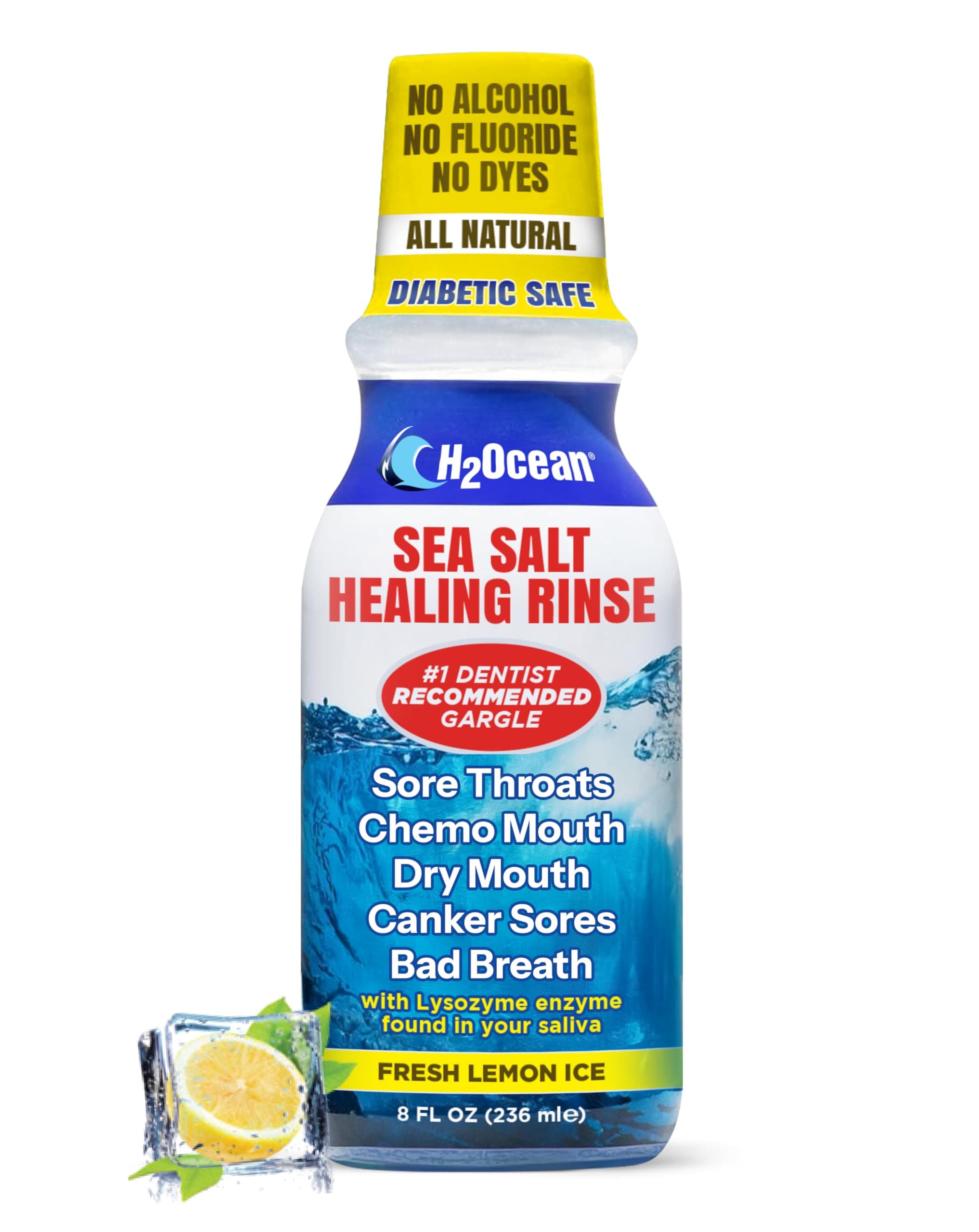 Lemon Ice Mouthwash, 8 Fluid Ounce