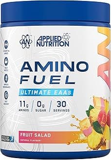 Amino Fuel - Amino Acids Supplement, EAA Essential Amino Acids Powder, Muscle Fuel & Recovery (390g - 30 Servings) (Fruit Salad) (New)
