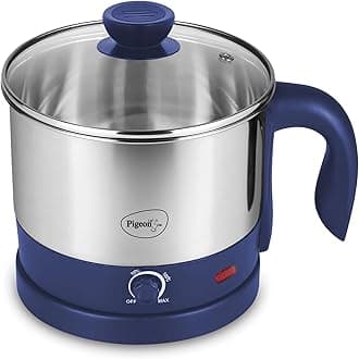 Kessel Multipurpose Kettle 1.5 litres with Stainless Steel Body, used for boiling Water and milk, Tea, Coffee, Oats, Noodles, Soup etc 600 Watt (Blue)