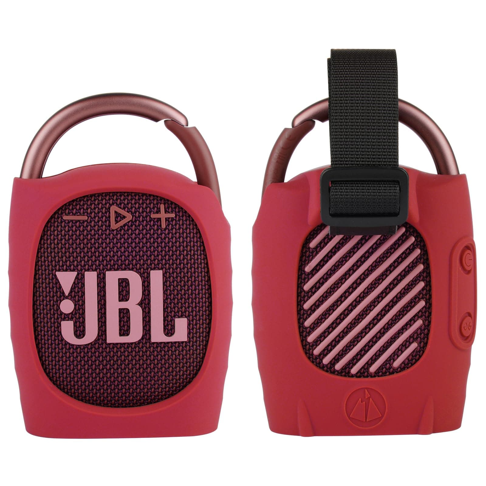 TXEsign Silicone Protective Carrying Case Compatible with JBL Clip 4 - Portable Mini Speaker Stand UP Cover Pouch for JBL Clip 4 (Red)