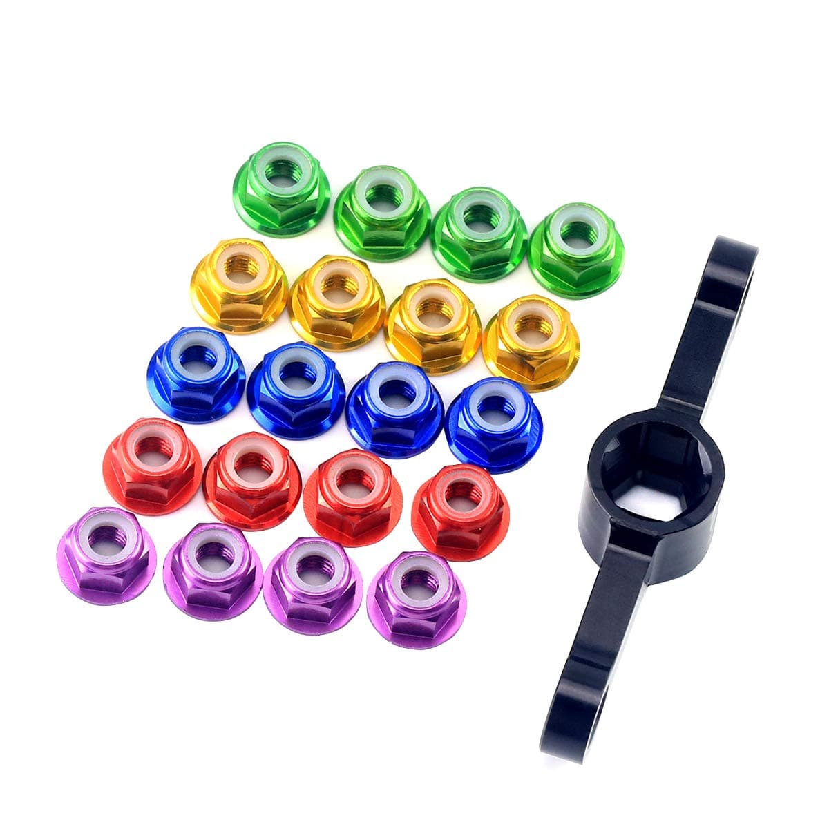 20Pcs M5 Motor Screw Props Nut Flange Nut Propeller Adapter Quick Release Wrench Tool CW CCW for RC FPV Racing Drone 2204 2205 2306 Motor