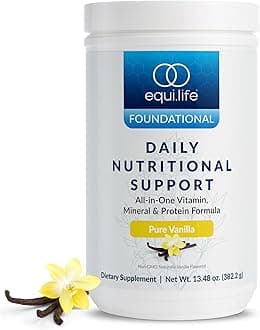 Daily Nutritional Support, All-in-One Multivitamin Meal Replacement, Pure Vanilla Flavor, 15G Plant Protein, Supports Overall Wellness Including Energy, Digestion, & Skin, 14 Servings Tub