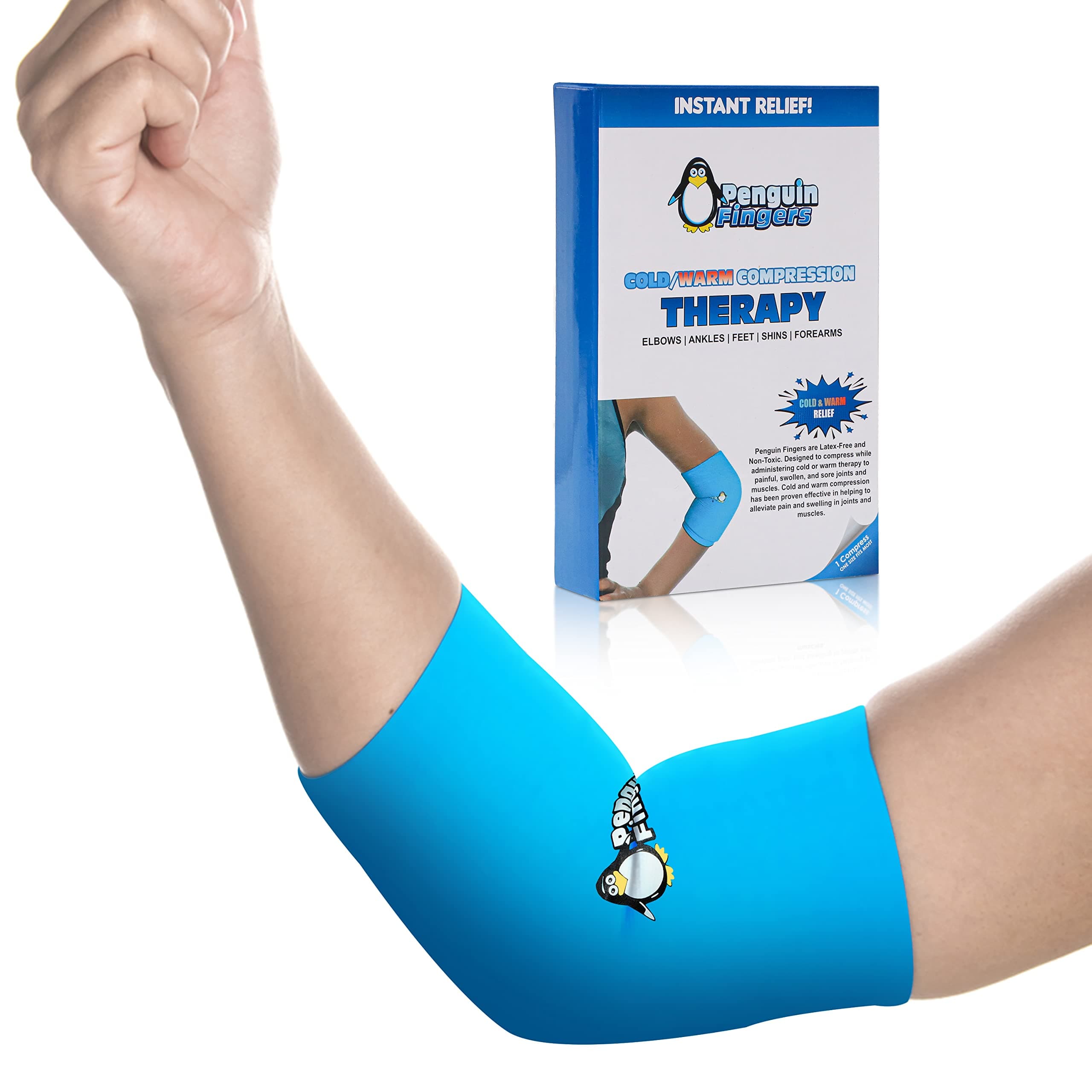 Elbow and Ankle Ice Pack for Injuries Reusable, Cold Warm Compression Sleeves for Arm, Ankle and Foot Pain Relief for Men, Women, Girls and Boys Tennis Elbow, Tendonitis, Non-Toxic, Latex Free
