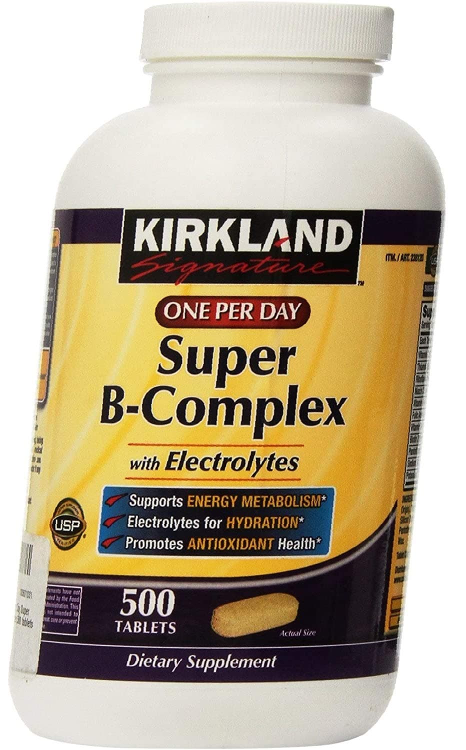 KIRKLAND SIGNATURE One Per Day Super B-Complex with Electrolytes,Tablet, 1000 Count (Pack of 2)