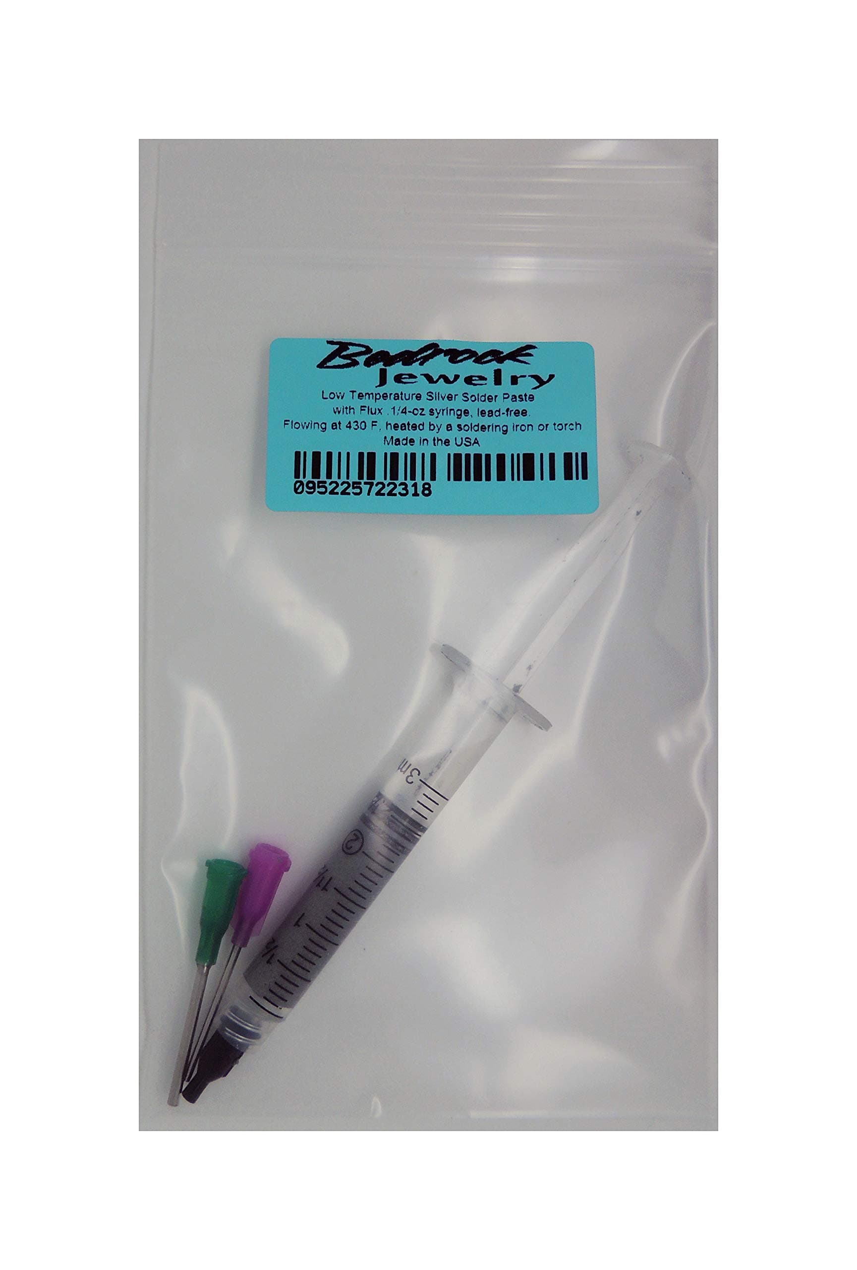 Fast Silver Solder Paste with Flux, 1/4-oz Syringe, Lead-Free, Cadmium-Free, Made in USA