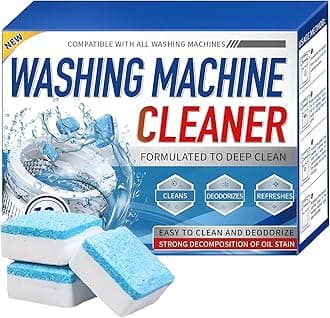 – 24 Pack Washing Machine Cleaner Tablets - Deep Cleaning Washer Cleaner Tablets for Top Loader, Front Load & HE - Cleans, Drum, Filters Tub seal & Vital Parts - Descaler & septic safe